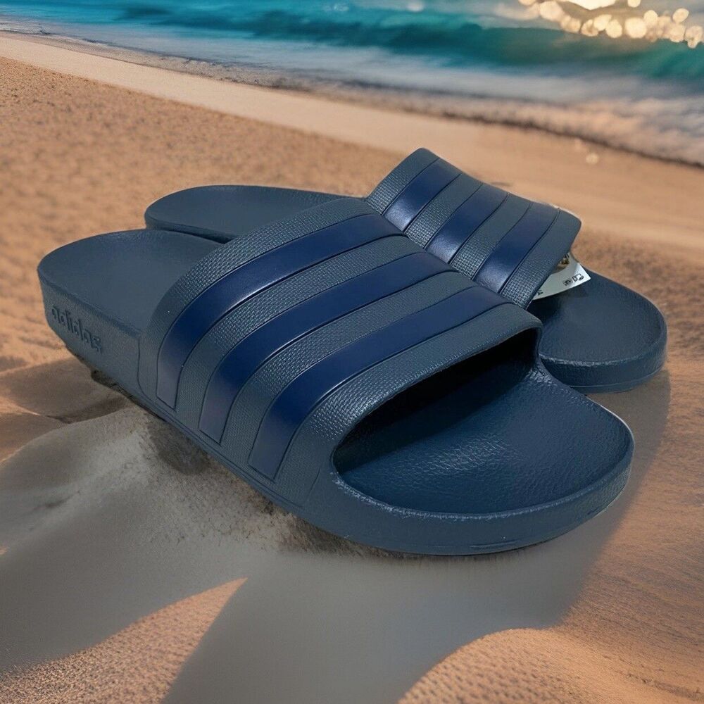 adidas Adilette Aqua Slides IF0895 Blue Mens 11 Women’s 12 Shower Beach New